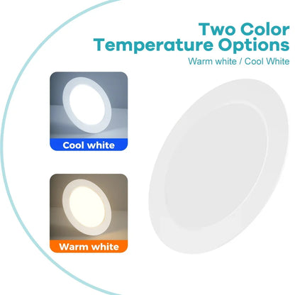 Ultra-Thin LED Recessed Ceiling Light, Round Plastic Panel, 220 V AC, Cold White, 5–25 W Options for Indoor Rooms - product view 3
