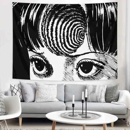 Cartoon Tapestry, 100% Polyester Rectangle Wall Hanging, Classic Dorm Room Décor in 4 Sizes, Printed Art Design - product view 4