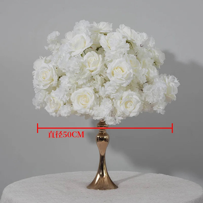 Artificial Cherry Blossom Flower Ball Centerpiece, Plastic Faux Floral Sphere, 30–80 cm Size Options for Table Décor - product view 2