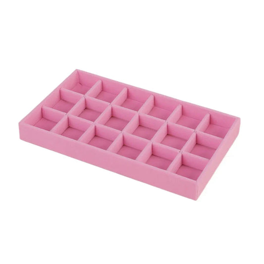 Travel Jewelry Organizer, Reusable Fabric Storage Bag, 21.3 x 12.5 x 2.5 cm Portable Holder in Pink, Green, Gray or Beige - product view 1