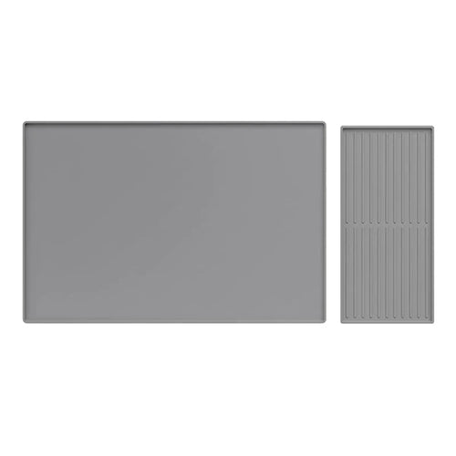 2-in-1 Silicone Coffee Machine Mat, Drain Tray and Insulation Pad, 60 x 40 cm, Light Gray or Black - product view 1