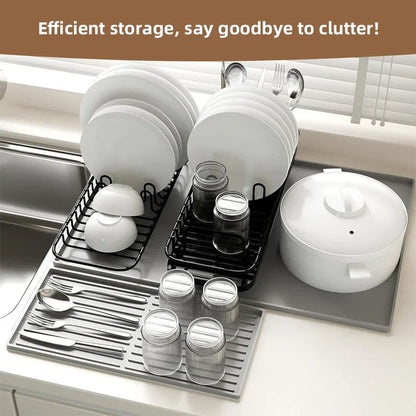 2-in-1 Silicone Coffee Machine Mat, Drain Tray and Insulation Pad, 60 x 40 cm, Light Gray or Black - product view 6