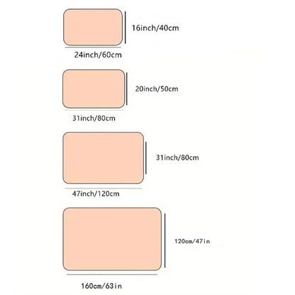 Modern Geometric Area Rug, Machine-Made 100% Polyester Rectangle with PP Backing in 4 Sizes - product view 5