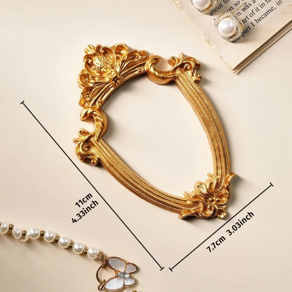 DIY Shadow Box Frame, Gold Plastic Mini 3D Memory Display, Vintage Photo Frame for Wedding Keepsakes and Gifts, 9 Shape Options - product view 5
