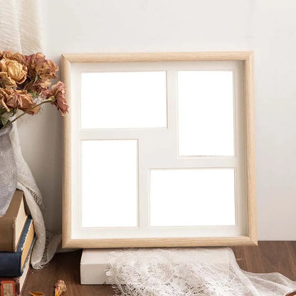 12x12 Multi-Opening Collage Picture Frame, Plastic Display for Four 4x6 Photos or One 12x12 Image - product view 1