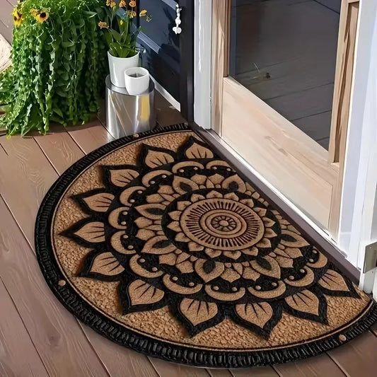 Outdoor Doormat, Printed 100% Polyester Non-Slip Fade-Resistant Machine-Made Rug, 40x60 to 60x90cm for Entryways - product view 1