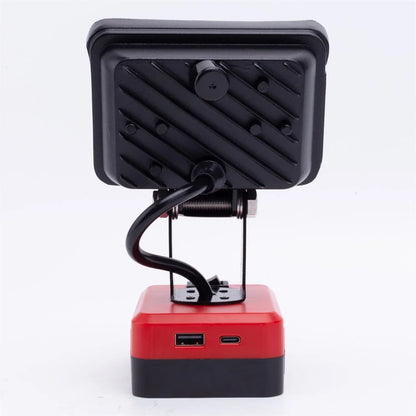 2400LM Rechargeable LED Work Light, Adjustable Head, USB Output, 6200K Cool White, 14.4–20V Battery Compatible - product view 5