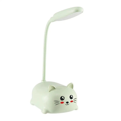 Cute Cat Rechargeable LED Table Lamp, USB Charging, 360° Flexible Neck, 400mAh Battery for Bedside and Reading - product view 1