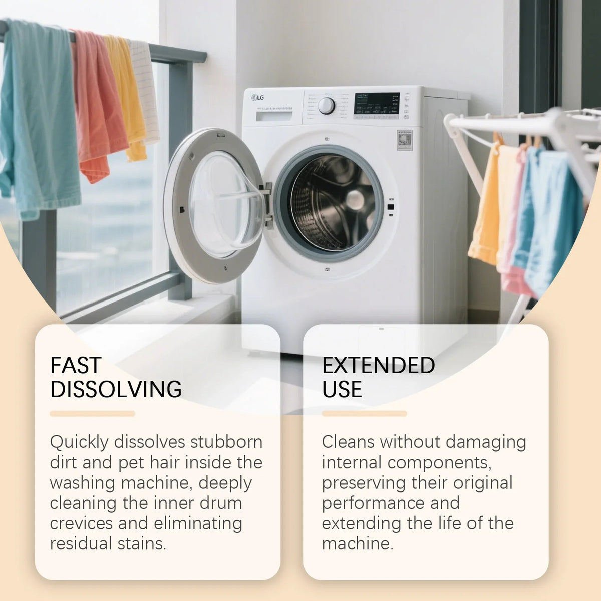 Washing Machine Cleaner Tablets, Odor Removing Descaler, Deep-Cleaning Formula, 12-Tablet Boxes for Laundry Care - product view 5
