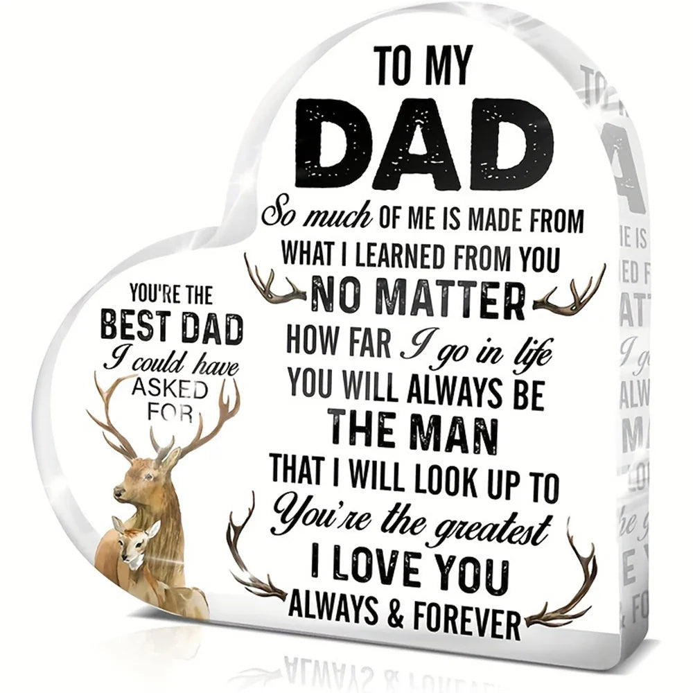 Dad Gift, To My Dad I Love You Message Present, Plastic Retro Nostalgic Keepsake for Father's Day from Daughter or Son - product view 1