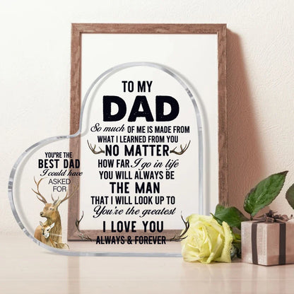 Dad Gift, To My Dad I Love You Message Present, Plastic Retro Nostalgic Keepsake for Father's Day from Daughter or Son - product view 3
