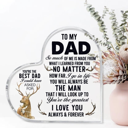 Dad Gift, To My Dad I Love You Message Present, Plastic Retro Nostalgic Keepsake for Father's Day from Daughter or Son - product view 4