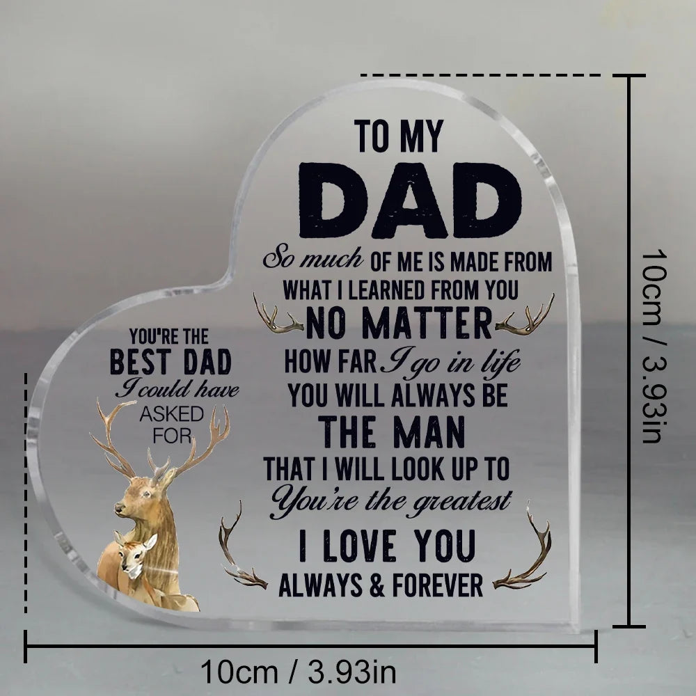 Dad Gift, To My Dad I Love You Message Present, Plastic Retro Nostalgic Keepsake for Father's Day from Daughter or Son - product view 5