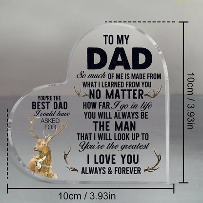 Dad Gift, To My Dad I Love You Message Present, Plastic Retro Nostalgic Keepsake for Father's Day from Daughter or Son - product view 5