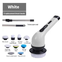 Electric Spin Scrubber, Cordless Waterproof Bathroom Cleaning Brush With Adjustable Handle, 9-in-1 US Version - product view 1