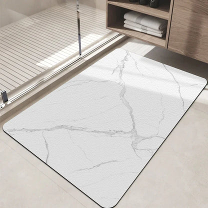 Geometric Entryway Rug, Waterproof Anti-Slip Quick-Dry Polyester Bath Mat, Machine-Made Floor Mat in 5 Sizes and 6 Colors - product view 2