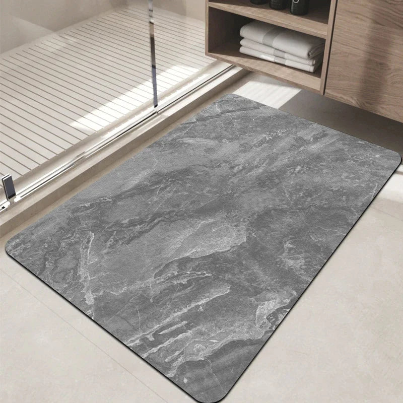 Geometric Entryway Rug, Waterproof Anti-Slip Quick-Dry Polyester Bath Mat, Machine-Made Floor Mat in 5 Sizes and 6 Colors - product view 3