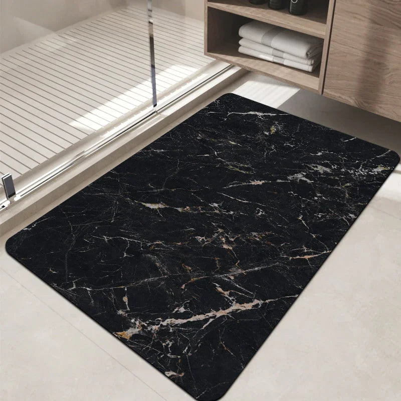 Geometric Entryway Rug, Waterproof Anti-Slip Quick-Dry Polyester Bath Mat, Machine-Made Floor Mat in 5 Sizes and 6 Colors - product view 4