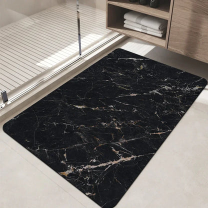 Geometric Entryway Rug, Waterproof Anti-Slip Quick-Dry Polyester Bath Mat, Machine-Made Floor Mat in 5 Sizes and 6 Colors - product view 4
