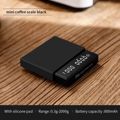 Digital Kitchen Scale, Mini Portable Coffee Scale with Timer, 2kg Capacity, 0.1g Precision and g/oz/ml Units - product view 1