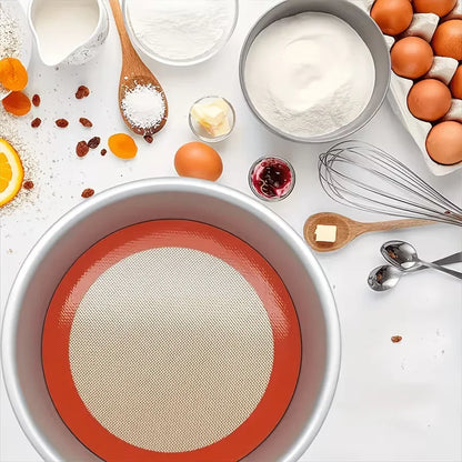 Round Silicone Baking Mat, Reusable Non-Stick Oven and Air Fryer Liner, 23 cm, Dishwasher Safe - product view 3