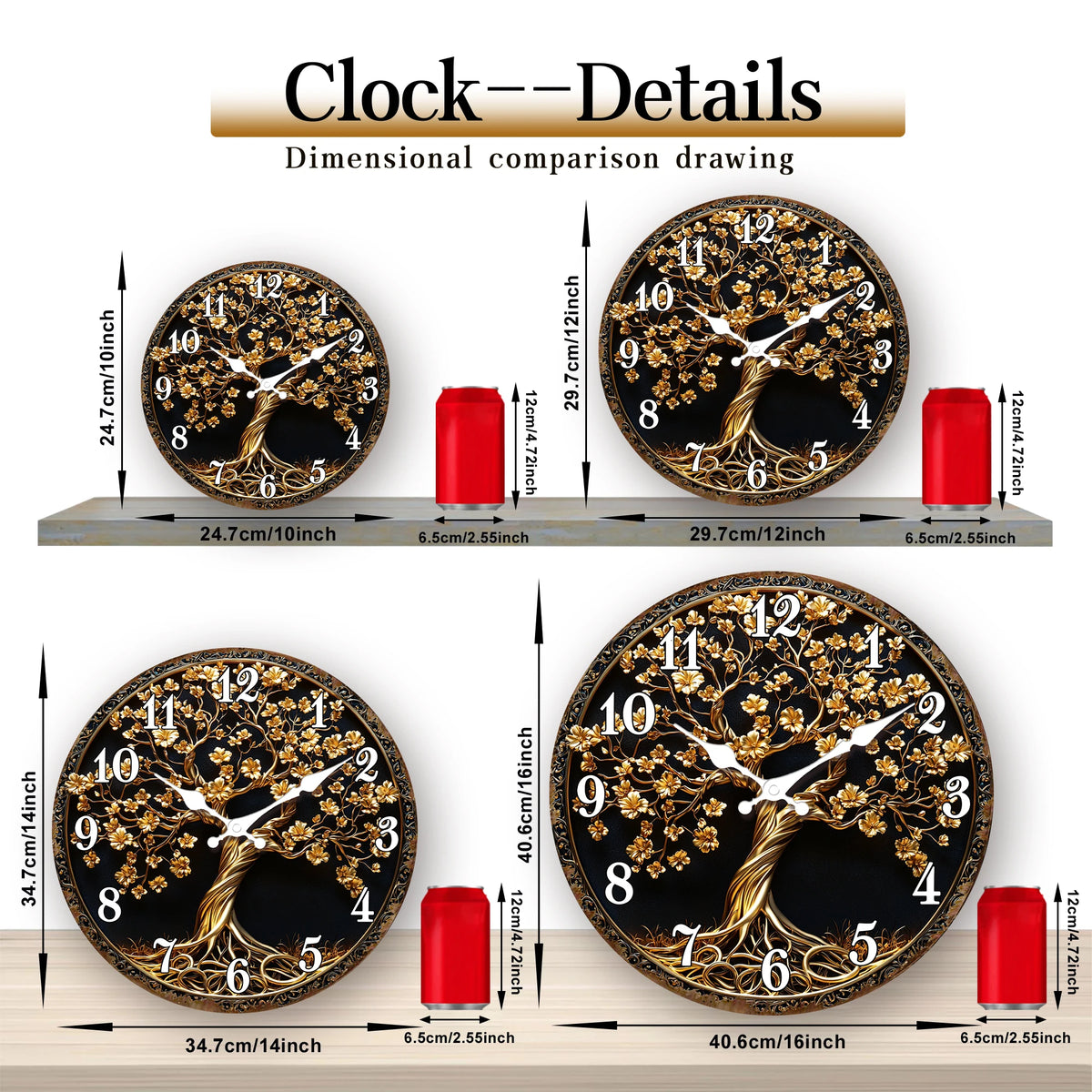 clock wall decor - product view 4