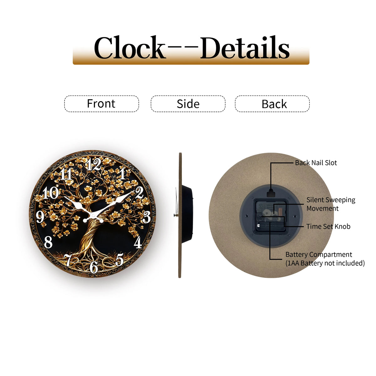 clock wall decor - product view 5