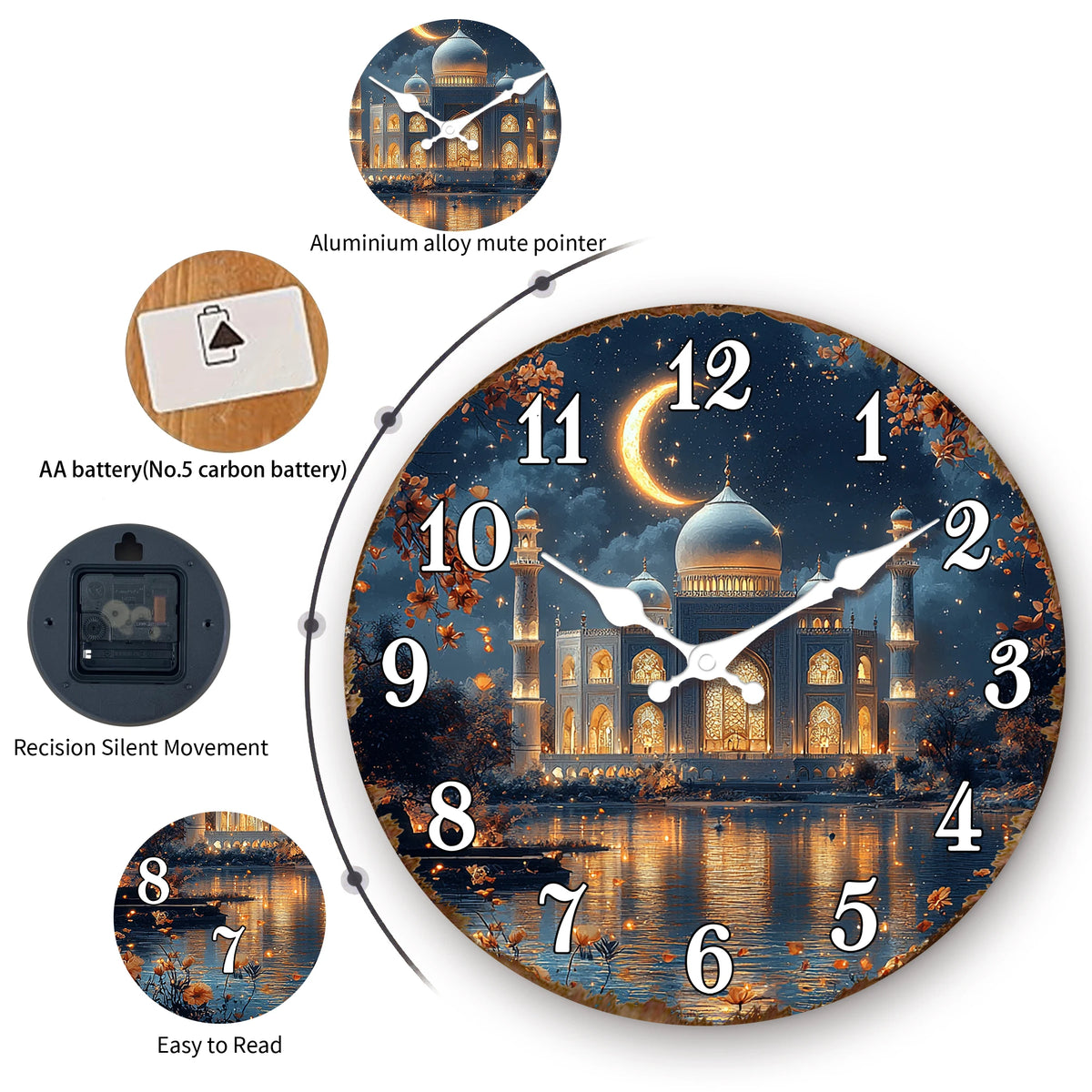 clock wall decor - product view 4
