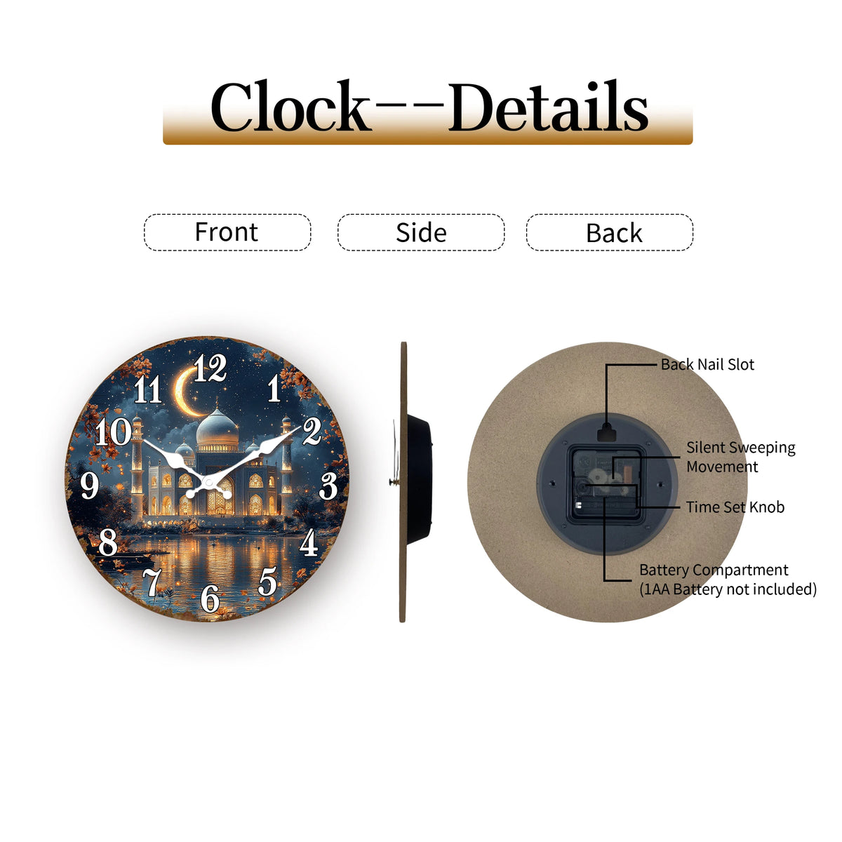clock wall decor - product view 5