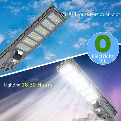 Solar Motion Sensor Security Light, 167 LED Outdoor Lamp with Remote Control, 3 Timer Settings for Driveways and Gardens - product view 6