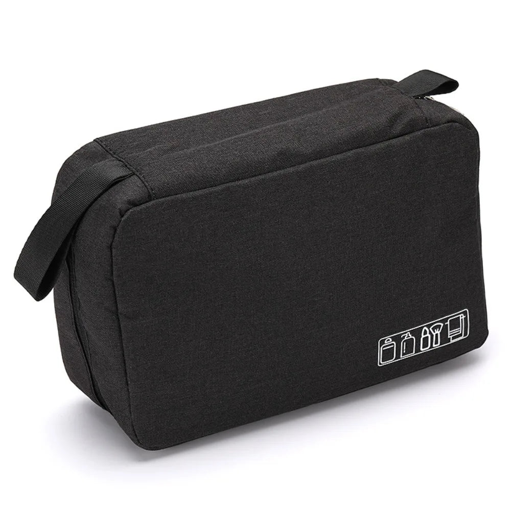 Hanging Toiletry Bag, Water-Resistant Travel Organizer with Hook, Multiple Compartments and Sturdy Handle, 24.5 × 15 × 7.5 cm - product view 3