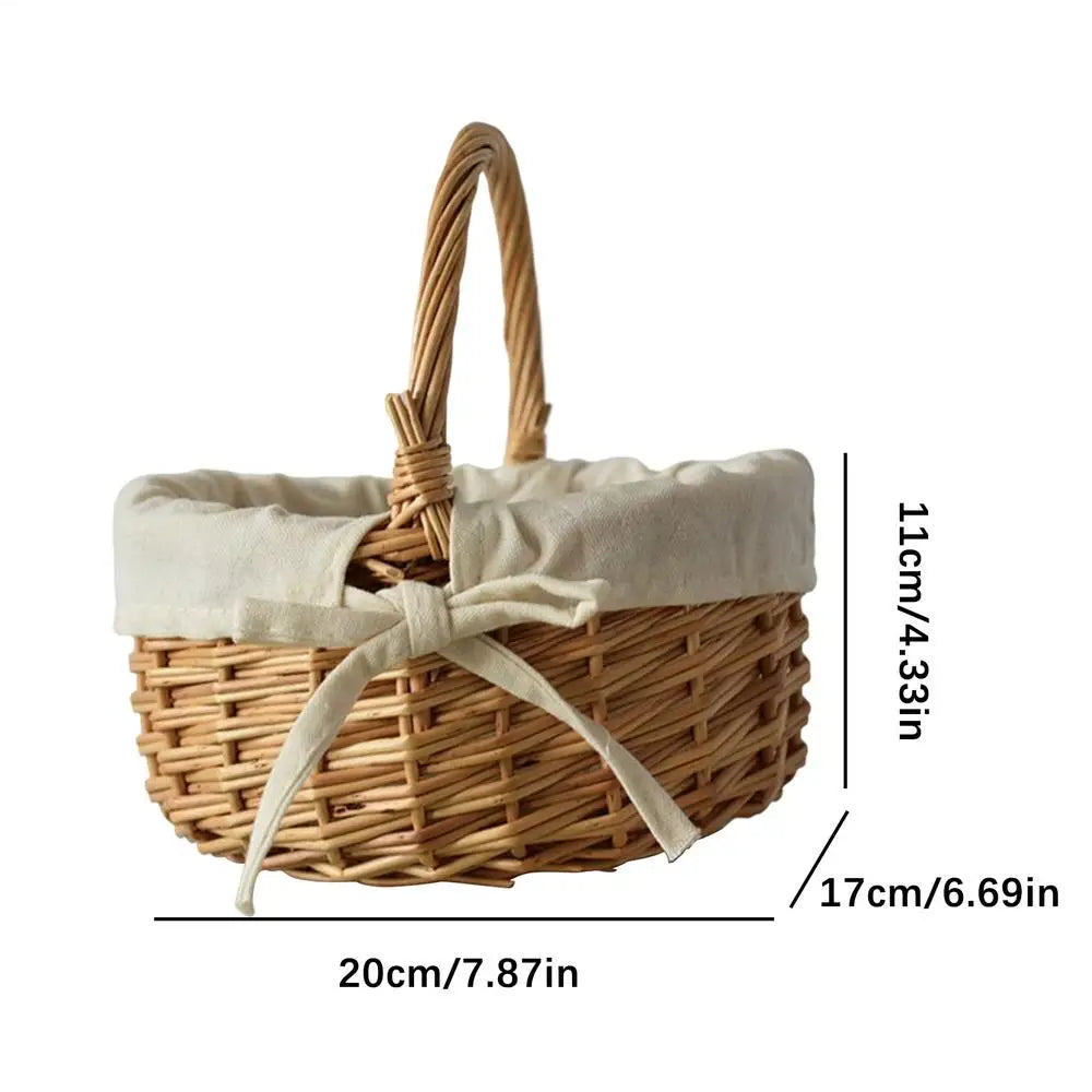 Woven Basket with Handle, product view 1