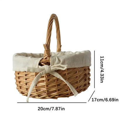 Woven Basket with Handle, product view 1