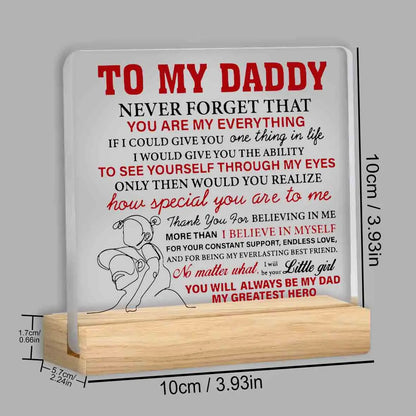 Dad Desk Decorative Sign, Clear Plastic Father Gift with Retro Nostalgic Style for Home Office, Birthday or Keepsake Display - product view 5