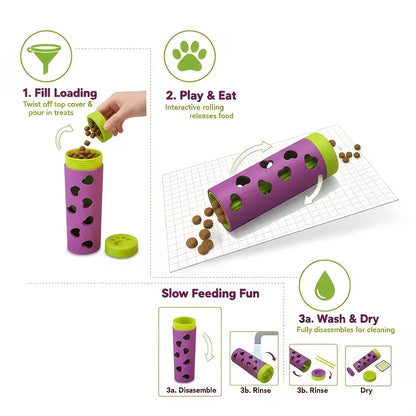 Plastic Slow Feeder for Dogs and Cats, Detachable Treat Dispenser and Bite-Resistant Chew Toy, 1PC Option for Indoor or Outdoor Use - product view 6
