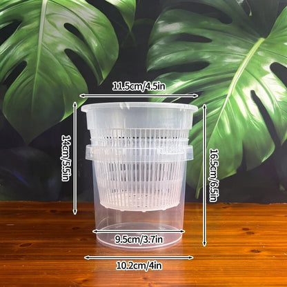 Self-Watering Planter Insert Pot, Double-Layer Plastic Nursery Pot with Water Reservoir for Orchids and Indoor Plants - product view 2