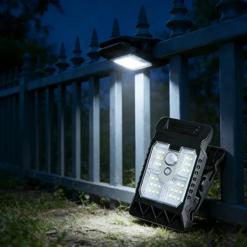 Solar Clip-On Fence Light, Motion Sensor, 3 Modes, 3-Level Dimming, ABS Body, 1 or 2 Piece Outdoor Light Set - product view 3