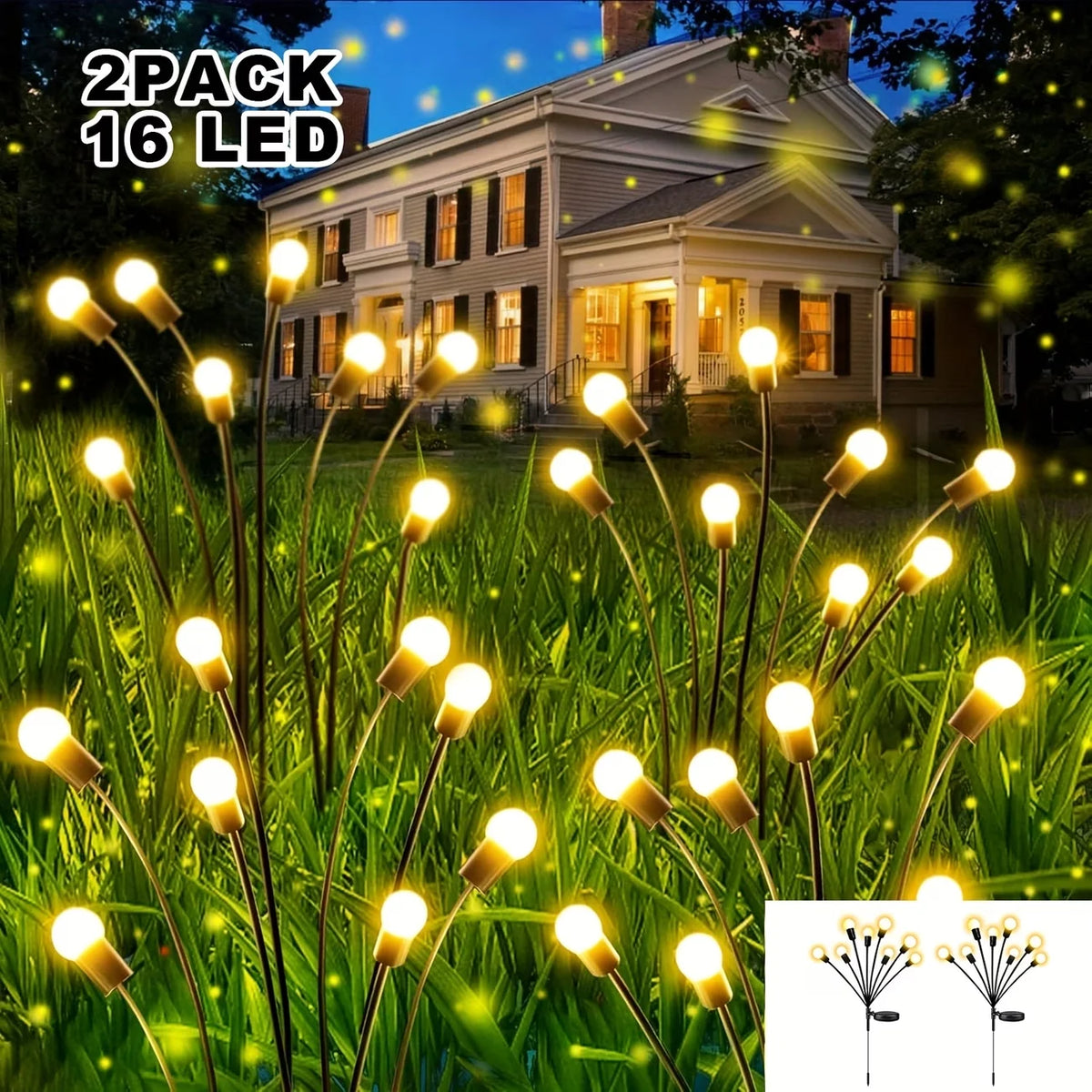 solar pathway lights - product view 1