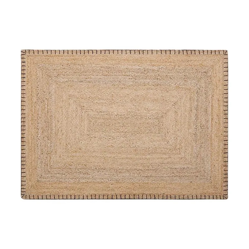 Hand-Woven Jute Rug with Rubber Backing, Natural-Look Non-Slip Carpet for Bedroom, Living Room or Dining Area - product view 2