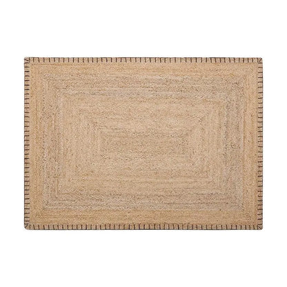 Hand-Woven Jute Rug with Rubber Backing, Natural-Look Non-Slip Carpet for Bedroom, Living Room or Dining Area - product view 2