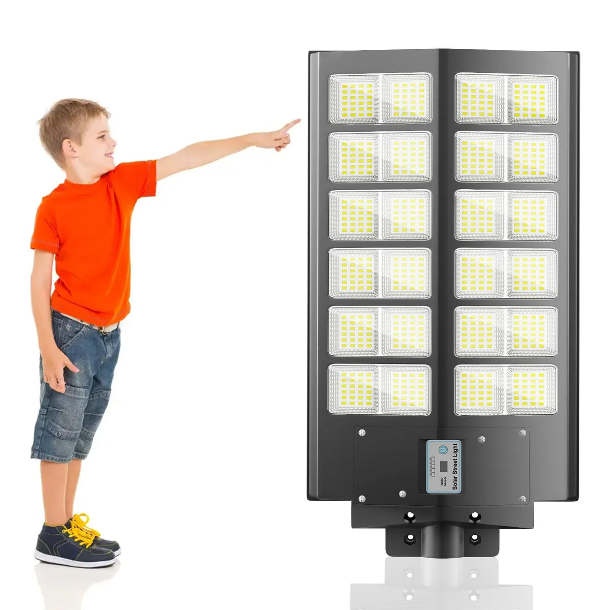 Solar LED Flood Light with Motion Sensor, Remote Control, 3 Brightness Modes and 12–18 Hour Use for Yard and Patio - product view 2