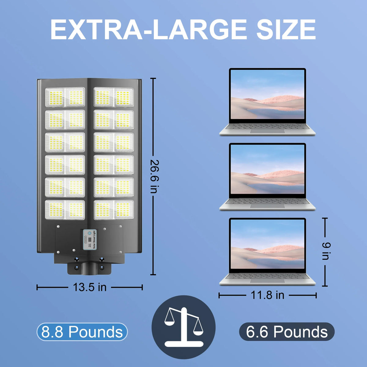Solar LED Flood Light with Motion Sensor, Remote Control, 3 Brightness Modes and 12–18 Hour Use for Yard and Patio - product view 3