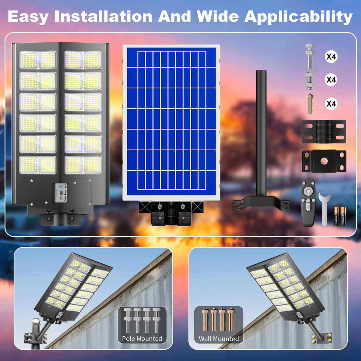solar flood lights - product view 4