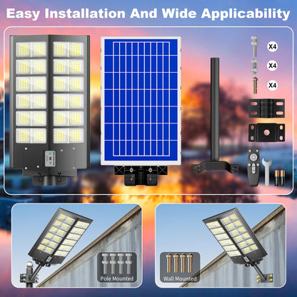 Solar LED Flood Light with Motion Sensor, Remote Control, 3 Brightness Modes and 12–18 Hour Use for Yard and Patio - product view 4