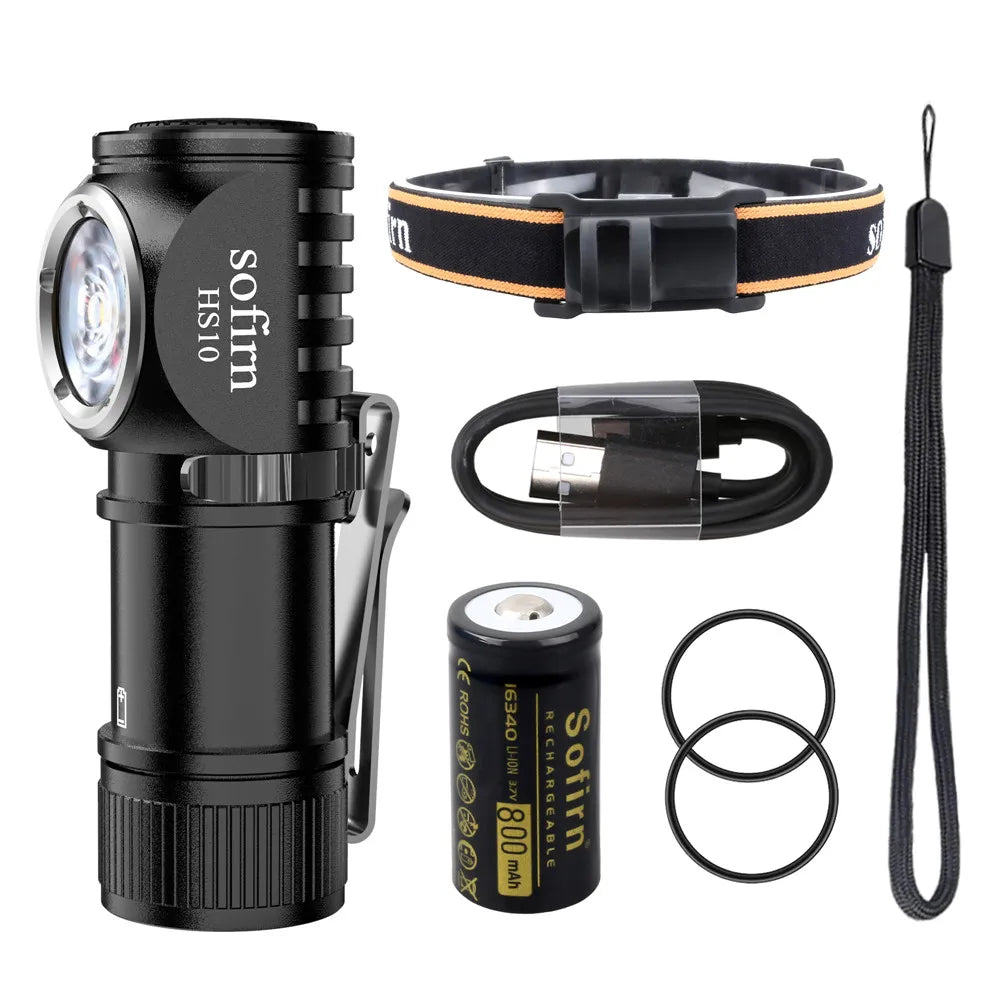 USB-C Rechargeable Headlamp, 1100 Lumens, Magnetic Tailcap, 90 CRI LED, 3 Modes, 16340 Battery - product view 1