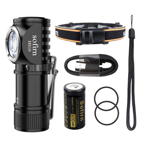 USB-C Rechargeable Headlamp, 1100 Lumens, Magnetic Tailcap, 90 CRI LED, 3 Modes, 16340 Battery - product view 1