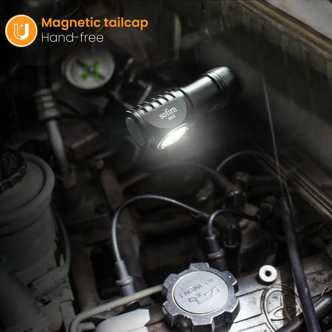 USB-C Rechargeable Headlamp, 1100 Lumens, Magnetic Tailcap, 90 CRI LED, 3 Modes, 16340 Battery - product view 5