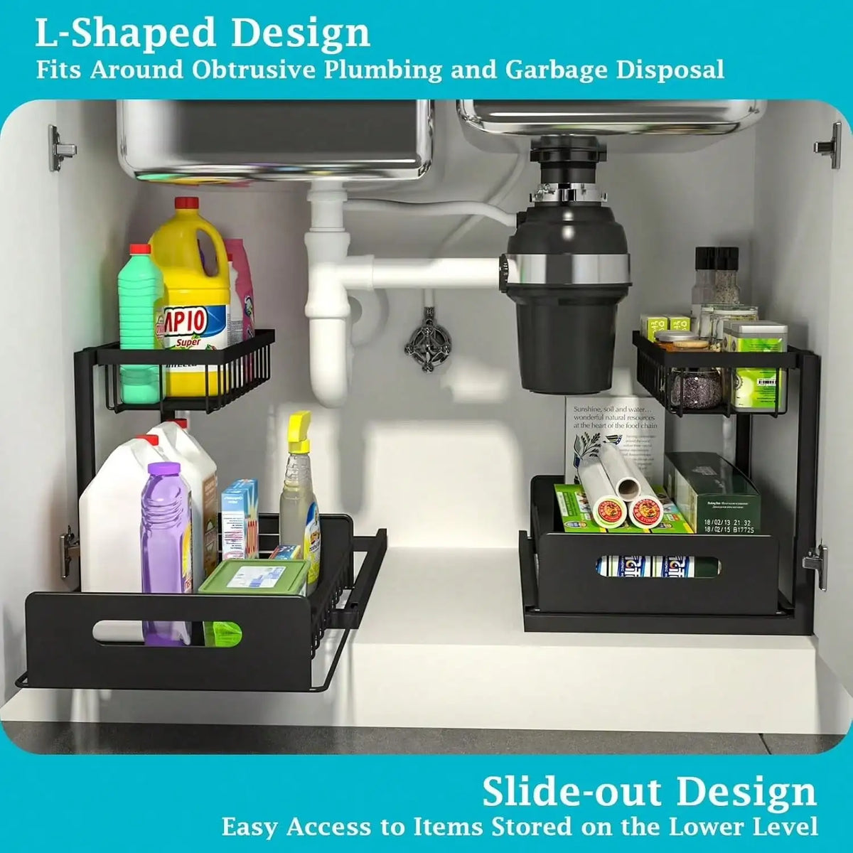 pull out cabinet organizer - product view 3