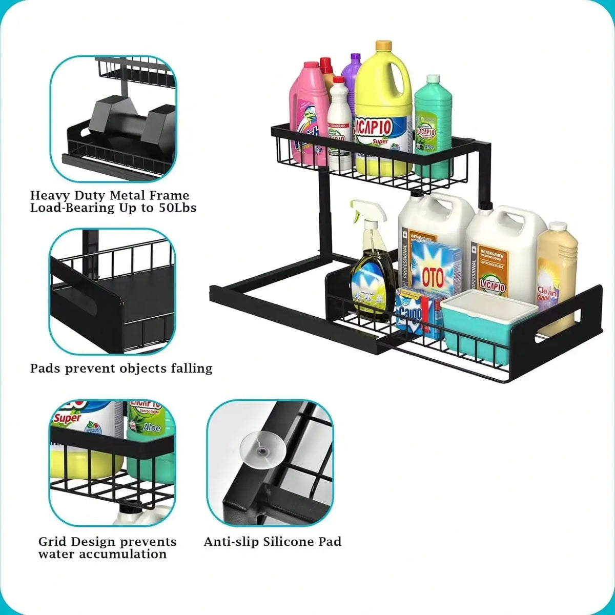 pull out cabinet organizer - product view 5