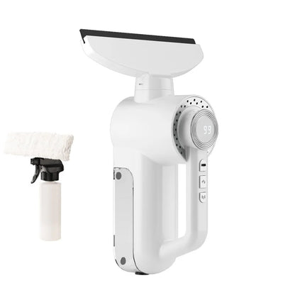 Cordless Window Vacuum Squeegee, Electric Rechargeable Glass Cleaner with Sponge Blade, Portable Tool in Black, Silver or White - product view 2